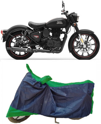 AutoKick Two Wheeler Cover for Royal Enfield(Classic Stealth Black, Multicolor)