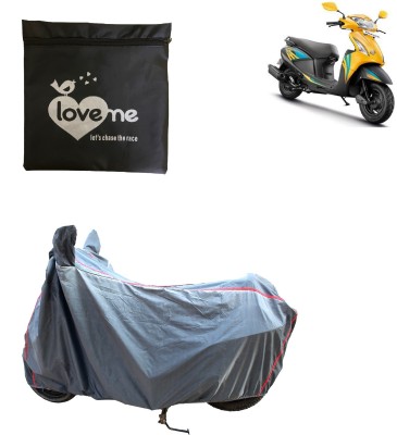 Love Me Waterproof Two Wheeler Cover for Hero(Pleasure, Silver)