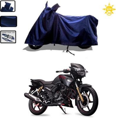 WMIZEXA Waterproof Two Wheeler Cover for TVS(Apache RTR 180, Blue)
