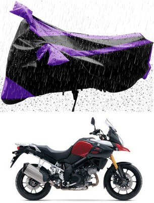 Genipap Two Wheeler Cover for Suzuki(V Strom 1000, Purple, Black)