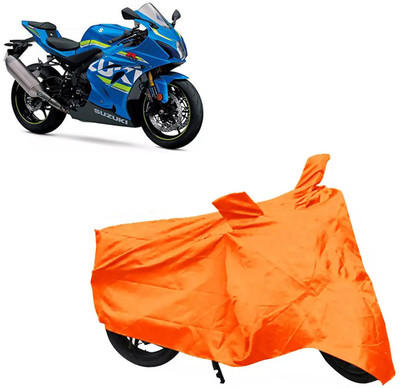 ROYAL AUTO MART Two Wheeler Cover for Suzuki(GSX R1000, Orange)