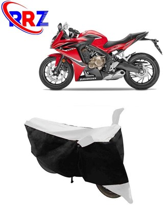 RRZ Waterproof Two Wheeler Cover for Honda(CBR 650F, Black, White)