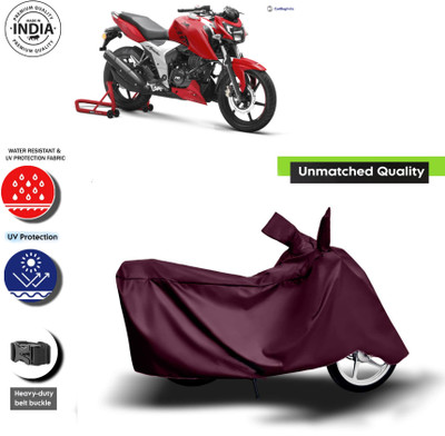 WMIZEXA Waterproof Two Wheeler Cover for TVS(Apache RTR 160 4V, Maroon)