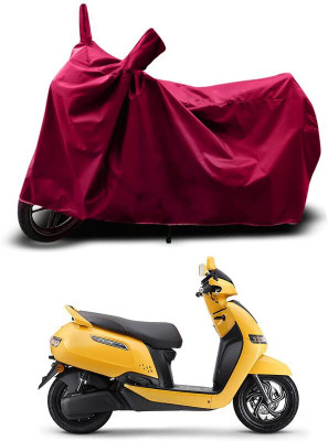 KEDIT Two Wheeler Cover for Universal For Bike(iQube Electric, Maroon)