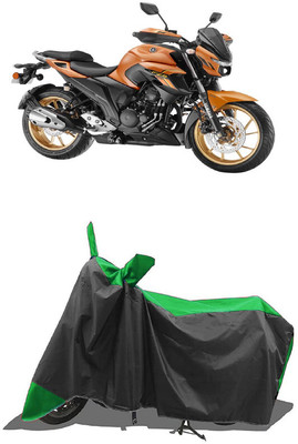 SUGASHRI Waterproof Two Wheeler Cover for Yamaha(FZS 25, Green, Black)