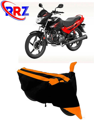 RRZ Waterproof Two Wheeler Cover for Hero(Glamour Programmed FI, Black, Orange)