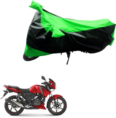 Mdstar Waterproof Two Wheeler Cover for TVS(Apache RTR 160, Black, Green)