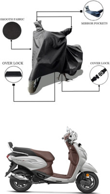 Mdstar Waterproof Two Wheeler Cover for Hero(Pleasure Plus, Black)