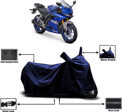 Amexride Two Wheeler Cover for Yamaha(YZF-R15 V3 BS6, Blue)