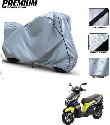Car Life Waterproof Two Wheeler Cover for TVS(NTORQ, Silver, Black)