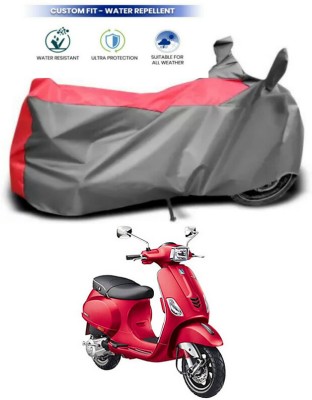 Genipap Two Wheeler Cover for Piaggio(Vespa SXL, Red, Grey)