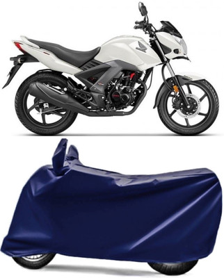 AUCTIMO Two Wheeler Cover for Honda(CB Unicorn, Blue)
