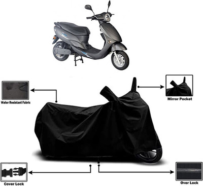 Amexride Two Wheeler Cover for Avon(E Star, Black)