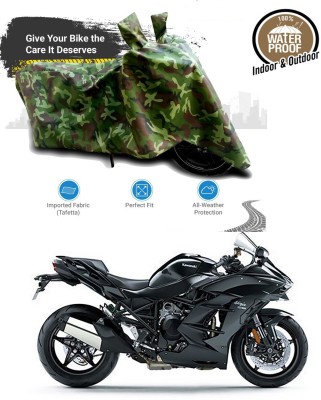 AUTOGARH Waterproof Two Wheeler Cover for Kawasaki(Ninja H2 SX, Multicolor)