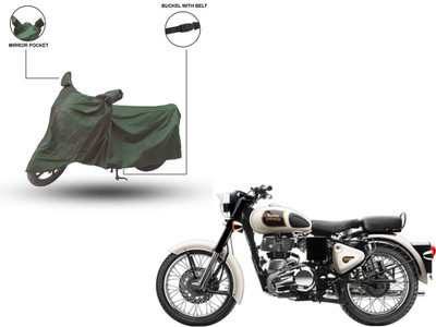 Furnish Flow Two Wheeler Cover for Royal Enfield(Classic 350, Green)