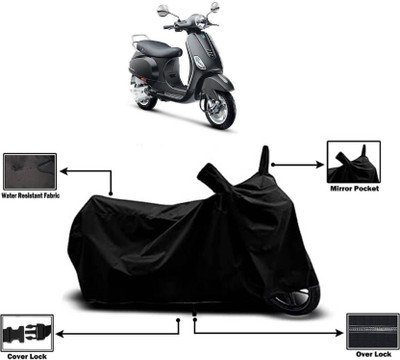 KEDIT Two Wheeler Cover for Vespa(Vespa VXL 125, Black)