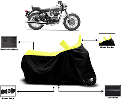 Amexride Two Wheeler Cover for Royal Enfield(Electra 5S, Yellow)