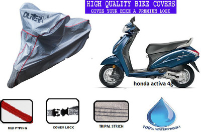OliverX Waterproof Two Wheeler Cover for Honda(Activa 4G, Silver)