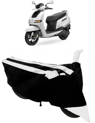 GANPRA Two Wheeler Cover for TVS(iQube Electric, Black, White)