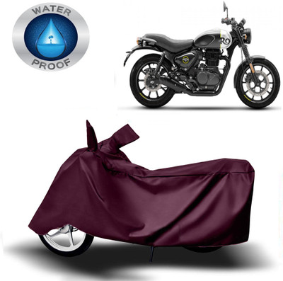 DeepShakshi AUTOMOTIVE Waterproof Two Wheeler Cover for Royal Enfield(Hunter 350, Maroon)