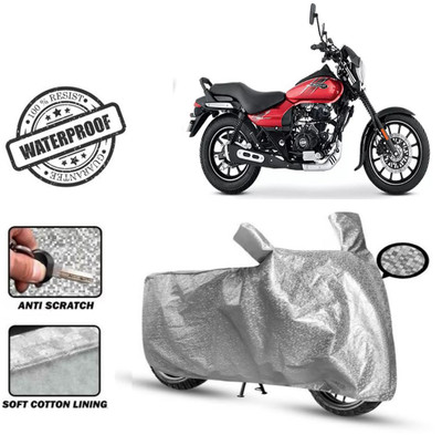 Autoinnovation Waterproof Two Wheeler Cover for Bajaj(Avenger 220 Cruise, Silver)