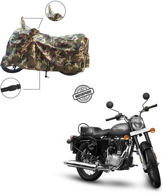 Furnish Flow Waterproof Two Wheeler Cover for Royal Enfield(Bullet 350, Multicolor)