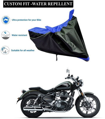 PAGORA Waterproof Two Wheeler Cover for Royal Enfield(Meteor BS6, Blue, Black)