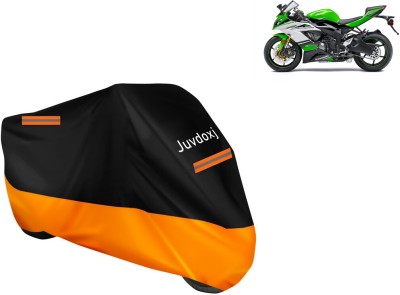 Juvdoxj Waterproof Two Wheeler Cover for Kawasaki(Ninja ZX-6R BS6, Orange)