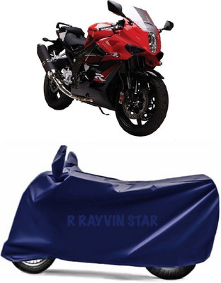 R Rayvin Star Two Wheeler Cover for Hyosung(GT650R, Blue)