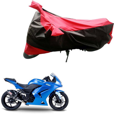 MMSSTAR Waterproof Two Wheeler Cover for Kawasaki(Ninja 250, Black, Red)