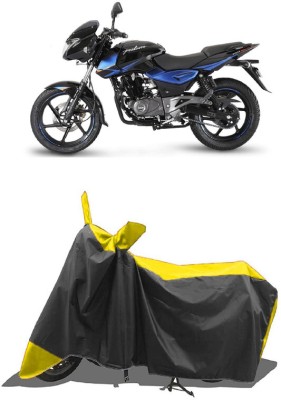 SUGASHRI Waterproof Two Wheeler Cover for Bajaj(Pulsar 150 DTS-i, Yellow, Black)