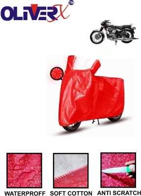 AUTOCAD Waterproof Two Wheeler Cover for Royal Enfield(Electra Delux, Red)