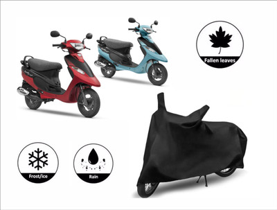 Mdstar Waterproof Two Wheeler Cover for TVS(Pep+ BS6, Black)