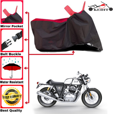 KEDIT Two Wheeler Cover for Royal Enfield(Continental GT 650, Red, Black)