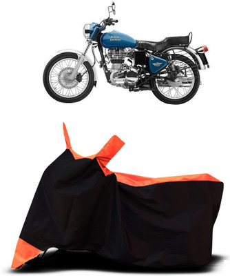 VESMEI Two Wheeler Cover for Royal Enfield(Electra Delux, Orange)