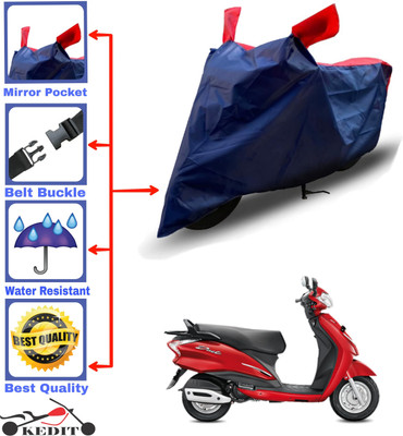 AASHTIK MART Two Wheeler Cover for Hero(Duet LX 110CC, Red, Blue)