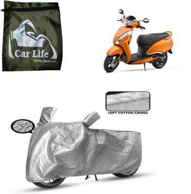 Car Life Two Wheeler Cover for TVS(Jupiter classic, Silver)