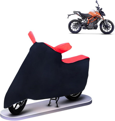 KEDIT Two Wheeler Cover for KTM(125 Duke BS6, Red, Black)