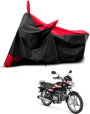 KEDIT Two Wheeler Cover for Hero(HF Deluxe, Red, Black)