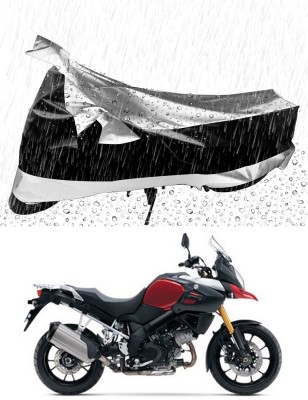 Ascension Two Wheeler Cover for Suzuki(V Strom 1000, Silver, Black)