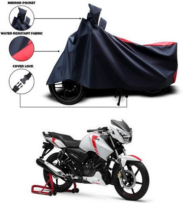 SEBONGO Waterproof Two Wheeler Cover for TVS(Apache RTR 160 4V, Red)