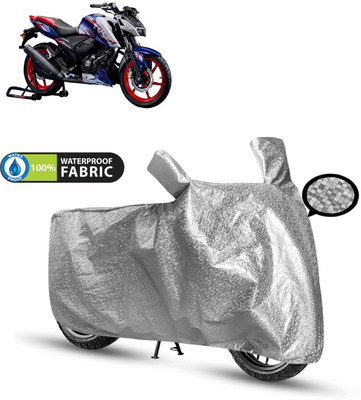 CODOKI Waterproof Two Wheeler Cover for TVS(Apache RTR 165 RP, Silver)