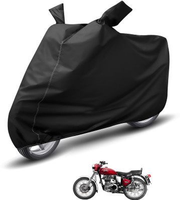 MOCKHE Waterproof Two Wheeler Cover for Royal Enfield(Twin spark, Black)