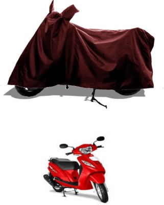 GROFATIK Two Wheeler Cover for TVS(Wego, Maroon)