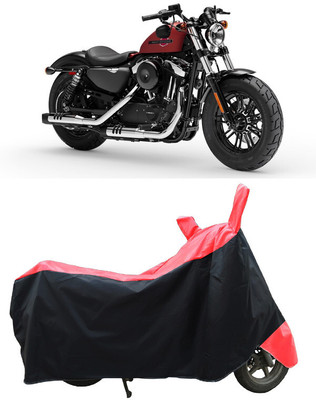 Coxtor Waterproof Two Wheeler Cover for Harley Davidson(Forty Eight, Red)