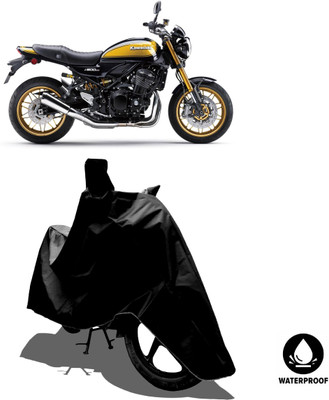 Amexride Waterproof Two Wheeler Cover for Kawasaki(Z900RS BS6, Black)