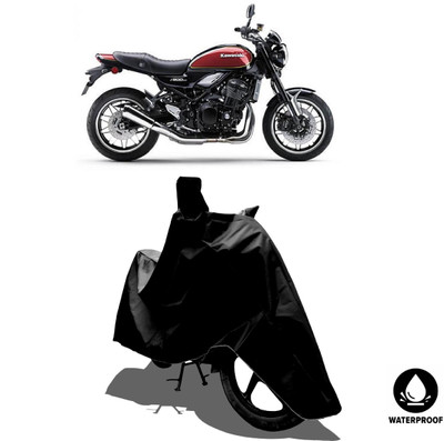 Amexride Waterproof Two Wheeler Cover for Kawasaki(Z900 RS Cafe Racer BS6, Black)