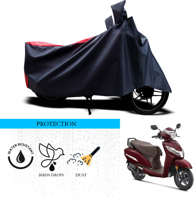 ANTHUB Waterproof Two Wheeler Cover for Honda(Activa 125, Black, Red)