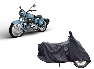 Anlopeproducts Waterproof Two Wheeler Cover for Royal Enfield(Classic Squadron, Grey)