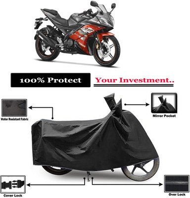 Amexride Two Wheeler Cover for Yamaha(YZF R15 Ver 2.0, Black)